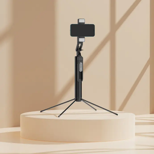 Porodo 360° Tilt Handle Media Pod Folding Quad Base - Black