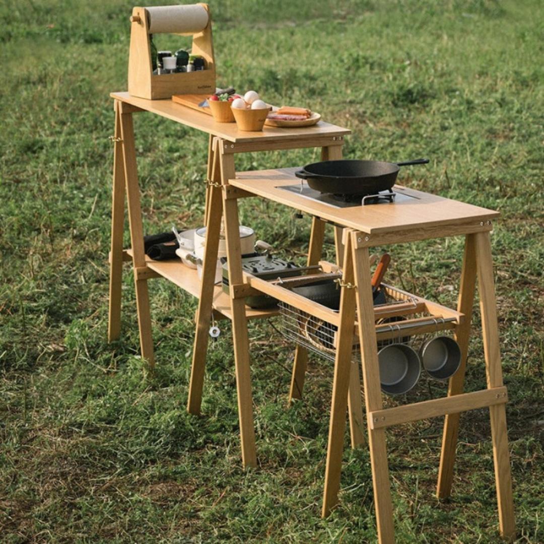 Naturehike Outdoor Camping Kitchen Cooking Table Wood Astore