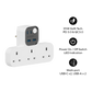 Momax 1-Charge Work Flow وصلة كهرباء على شكل T بثلاثة مقابس USB (أبيض)