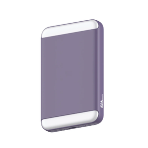 SIA MagOn Magnetic Power Bank PD 20W-Wireless Charging 15W With LED Light 8000Mah - Purple