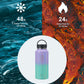 Buzio Trio Series Water Bottle with 3 Lids and Sleeve 1L - Purple Green
