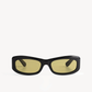 BLACK ACETATE WARM OLIVE LENS PT-7009 - SAUDADE