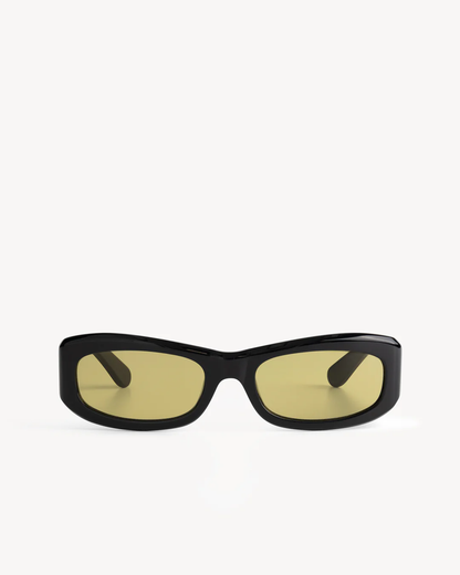 BLACK ACETATE WARM OLIVE LENS PT-7009 - SAUDADE