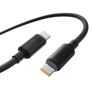 Baseus Foamed Silicone Fast Charging Data Cable USB-C to USB-C 100W Comic Black 1m