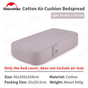 Naturehike Half Summer Cotton Air Cushion Bedspread Cover Single - Lavender