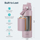 Buzio Duet Series Water Bottle with 2 Lids and Sleeve 700ML - Purple