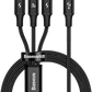 Baseus Rapid Series 3-in-1 Fast Charging Data Cable PD 20W 1.5m Black