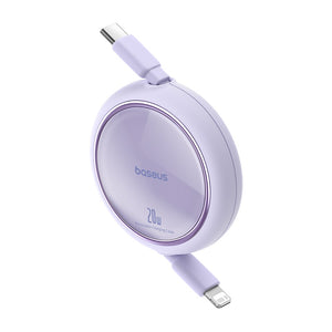 Baseus Free2Pull Retractable Charging Cable USB-C to Lightning 20W 1m Nebula Purple