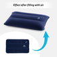 Naturehike PVC Flocking Square Inflatable Pillow - Navy Blue
