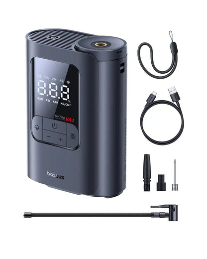 بيسوس منفاخ إطارات لاسلكي صغير للغاية GoTrip VA1، سعة ٢٢ إطارات - أسود
