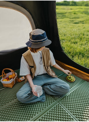 Naturehike Double Troues-R1.8 Egg Nest Folding Moisture Proof Pad 200x120x1.8 - Olive Green