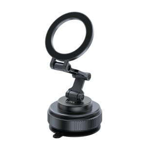 حامل هاتف LZEL MagVortex Core يعمل بالشفط الفراغي، قابل للدوران 360 درجة - أسود