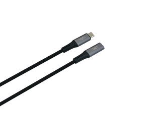 كابل تمديد LZEL Celeris Power Link بقدرة 240 واط من نوع USB-C إلى USB-C أنثى، بطول 1.5 متر - أسود