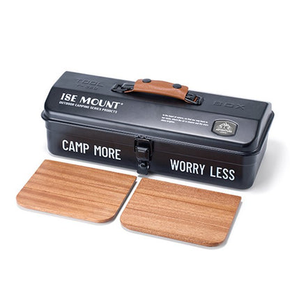 Metal Portable Outdoor Camp Box - Black