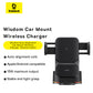 Baseus Wisdom Series Auto Alignment Car Mount Wireless Charger（QI 15W)（Suction Cup Version) Cluster Black