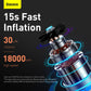 Baseus Super Mini Inflator Pump Black, 17 Cylinder