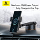 Baseus Wisdom Series Auto Alignment Car Mount Wireless Charger（QI 15W)（Suction Cup Version) Cluster Black