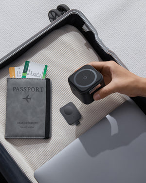 Baseus MagPro 2-in-1 Magnetic Wireless Charger 25W Cosmic Black (Includes: MagPro Magnetic Wireless Charger for E-Watch 2.5W Cosmic Black)