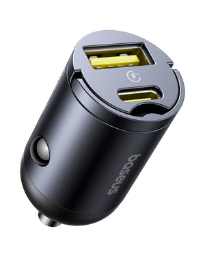 Baseus Tiny Star Mini Car Charger 30W (U+C) – Black