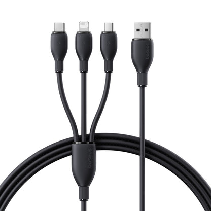 Baseus Ultra-Fast One-for-Three Fast Charging Cable USB-A to M+L+C 3.5A 1.3m Cosmic Black