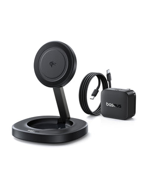 Baseus EnerFill FF11 Foldable Wireless Charger 15W Cosmic Black (20W Power Adapter UK + 1m C-C Data Cable Black Included)