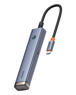 Baseus UltraJoy Series 6-Port HUB AIR Space Grey（Type-C to HDMI4K@60Hz*1+USB3.0*2+USB2.0*1+Type-C3.0*1+PD*1）