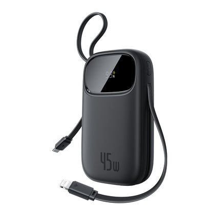 Baseus EnerFill FC31 Qpow 3 Digital Display Power Bank with USB-C+Lightning Cables 20000mAh 45W Cosmic Black