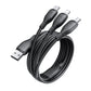Baseus Ultra-Fast One-for-Three Fast Charging Cable USB-A to M+L+C 3.5A 1.3m Cosmic Black