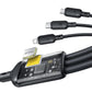 Baseus Silky One-for-Three Fast Charging Cable USB-C to M+L+C 100W 1.5m Cosmic Black