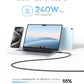 Baseus PicoGo Magnetic Liquid Silicone Fast Charging Cable USB-C to USB-C 240W 1m Cosmic Black