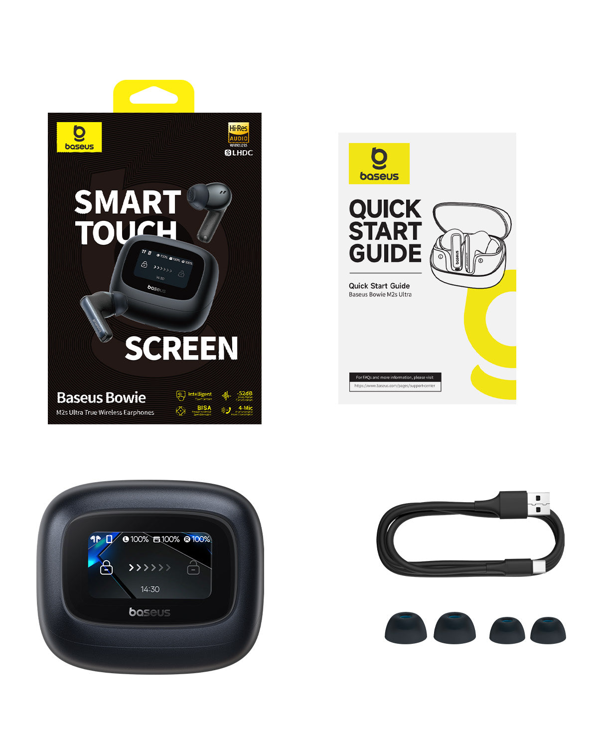 Baseus Bowie M2s Ultra True Wireless Earphones – Black | Astore