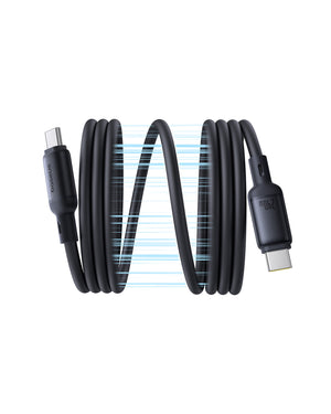 Baseus PicoGo Magnetic Liquid Silicone Fast Charging Cable USB-C to USB-C 240W 1m Cosmic Black
