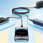 Baseus Ultra-Fast One-for-Three Fast Charging Cable USB-A to M+L+C 3.5A 1.3m Cosmic Black