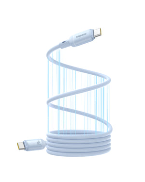 Baseus PicoGo Magnetic Liquid Silicone Fast Charging Cable USB-C to USB-C 240W 1m Galaxy Blue