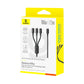 Baseus Silky One-for-Three Fast Charging Cable USB-C to M+L+C 100W 1.5m Cosmic Black