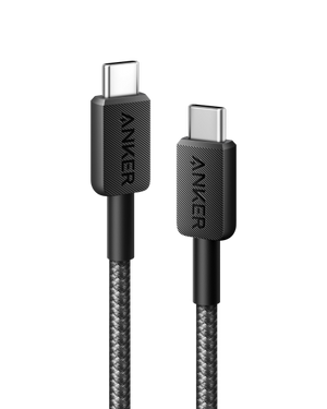 Anker 322 USB-C to USB-C Cable 60W Braided (1.8m/6ft) -Black