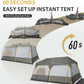 Naturehike Cape Automatic 8 Person Camping Tent - Light Brownish Gray