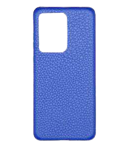 حافظة جلدية مايكل لويس مرصوفة بالحصى لهاتف Galaxy S20 Plus-أزرق