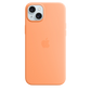 Apple iPhone 15 Plus Silicone Case with MagSafe - Orange Sorbet