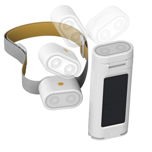 MPOWERD Luci Beam Solar Headlamp&Flashlight -White