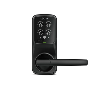 Lockly Lux Compact Mortise Edition Fingerprint Access Design to Replace Lever Set Mortises - Matte Black