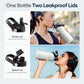 Buzio Duet Series Water Bottle with 2 Lids and Sleeve 1L - White