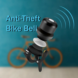 Powerology Bicycle, Scooter Bell With Airtag Mount - Black