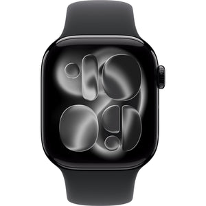Apple Watch Series 11 GPS 42mm Jet Black Aluminium Case with Black Sport Band