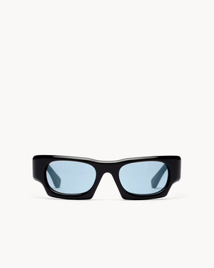 BLACK ACETATE RIF BLUE LENS-PT-4303 - KEREWAN