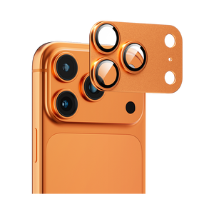 كاميرا LZEL المعدنية ذات الزجاج المقوى لهاتف iPhone 17 Pro Max - برتقالي