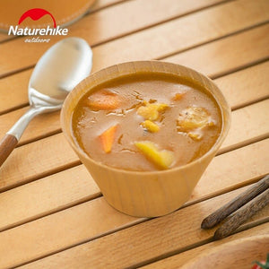 Naturehike Solid Wood Bowl Wooden - Khaki