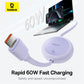 Baseus Free2Pull Mini Charging Cable USB-C to USB-C 60W 1m Nebula Purple