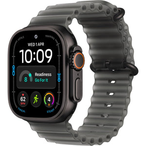 Apple Watch Ultra 4 GPS + Cellular 49mm Black Titanium Case with Translucent Black Ocean Band