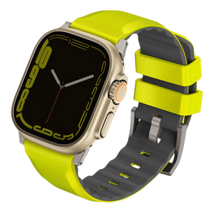 Uniq Linus Airosoft Silicone Strap For Apple Watch 49/45/44/42mm - Lime Green